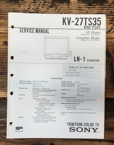 Sony KV-27TS35 TV  Service Manual *Original*