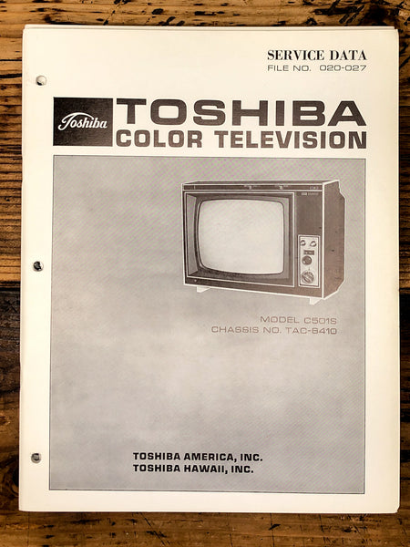 Toshiba C501S TAC-6410 TV / Television Service Manual *Original*