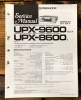 Pioneer UPX-8600 UPX-9600 Car Stereo  Service Manual *Original* #2