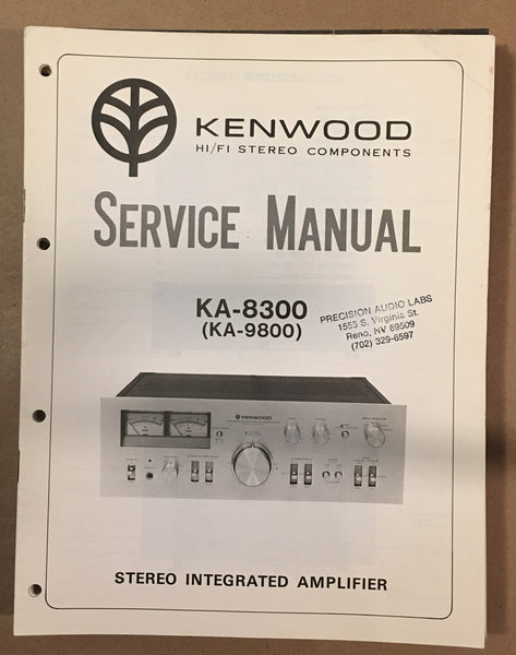 Kenwood KA-8300 KA-9800 Amplifier  Service Manual *Original*