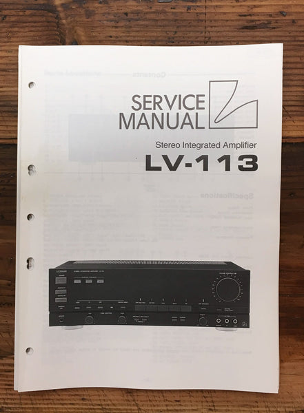 Luxman LV-113 Integrated Amplifier  Service Manual *Original*