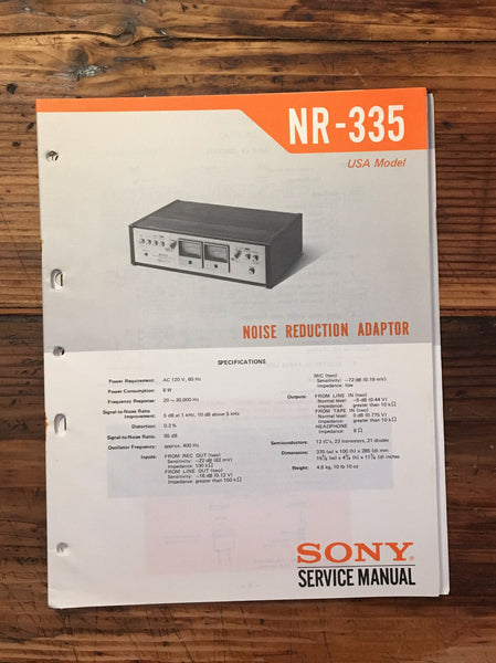 Sony NR-335 Noise Reduction Adapter  Service Manual *Original* #1