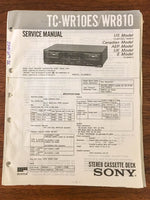 Sony TC-WR10ES TC-WR810 Tape Cassette Service Manual *Original*