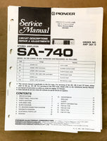 Pioneer SA-740 Amplifier Service Manual *Original*