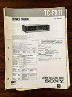 Sony TC-FX11 Cassette Service Manual *Original*