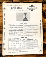 Philco Ford T-7 Code 126 Radio Service Manual *Original*
