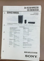 Sony  SA-VE230 WMS230 SS-CN230 Speaker Service Manual *Original*
