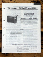 Sharp 19LP56 TV / Television Service Manual *Original*