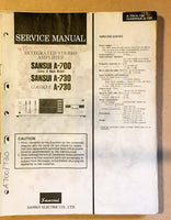 Sansui A-700 A-730 Amplifier Service Manual *Original*