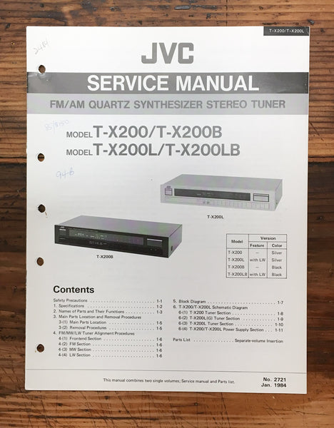 JVC T-X200 -X200B Tuner  Service Manual *Original*