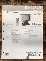 Sony KV-2784R TV  Service Manual *Original*