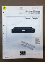 ADC SS-315 Equalizer  Service Manual *Original*