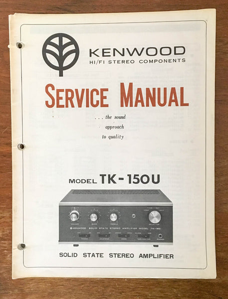 Kenwood TK-150U Receiver  Service Manual *Original*