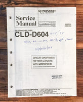 Pioneer CLD-D604 CD CDV LD Player  Service Manual *Original*