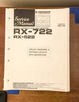 Pioneer RX-722 RX-522 Cassette Receiver Service Manual *Original* #2
