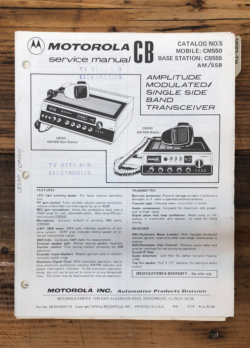 CB Transceiver Service Manual *Original* – Vintage Audio Store ...