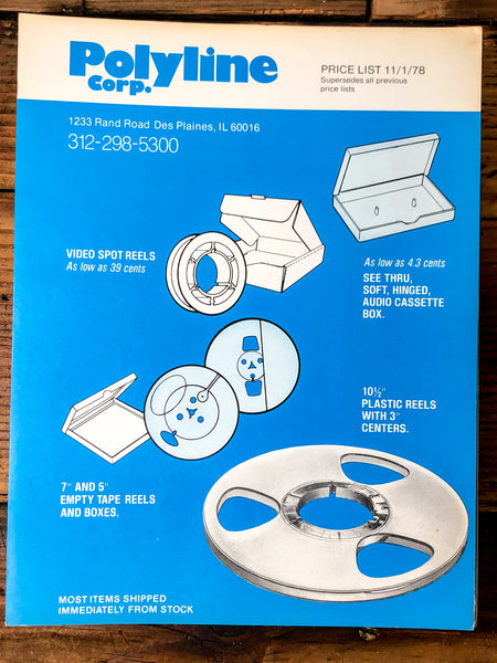 Polyline Corp. Tape Reels   3 pg Dealer Brochure *Orig*