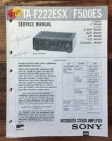 Sony TA-F222ESX TA-F500ES Amplifier  Service Manual *Original*