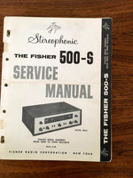 Fisher Model 500-S Receiver Service Manual *Original*