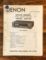 Denon DRM-400 Cassette Deck  Service Manual *Original*