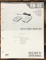 Sony RM-80 Remote Control  Service Manual *Original*