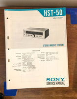 Sony HST-50 Stereo Music System Service Manual *Original*