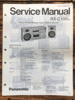 Panasonic RX-C100 Radio / Boombox  Service Manual *Original*