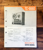 Sony TC-666D Reel to Reel Service Manual *Original* #2