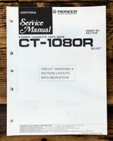 Pioneer CT-1080R Cassette Add. Service Manual *Original*