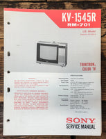 Sony KV-1545R TV  Service Manual *Original*