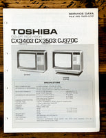Toshiba CX3403 CX3503 CJ370C TV / Television Service Manual *Original*