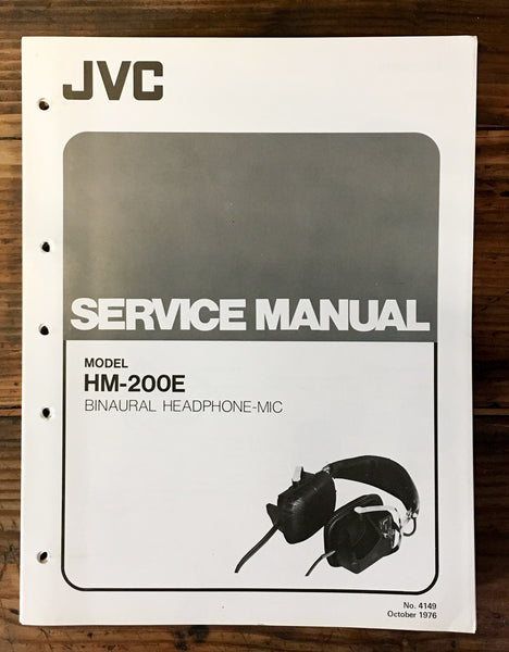 JVC HM-200E Headpones Service Manual *Original*