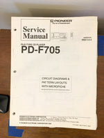 Pioneer PD-F705 CD Player Service Manual *Original*