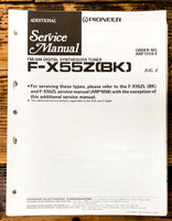 Pioneer F-X55Z Tuner Add. Service Manual *Original*