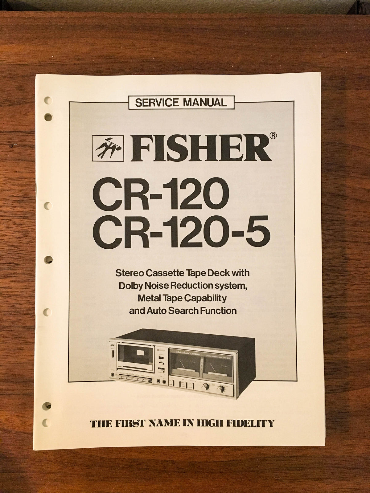 Fisher CR-120 CR-120-5 Cassette Service Manual *Original* #2