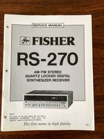 Fisher RS-270 Receiver Service Manual *Original*