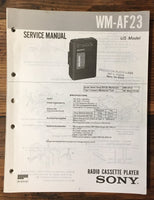Sony WM-AF23 Cassette Service Manual *Original*