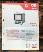 Sony KV-1221R TV  Service Manual *Original*