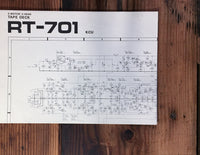 Pioneer RT-701 KCU Reel to Reel Large Fold Out Schematic Sheet *Original* #2