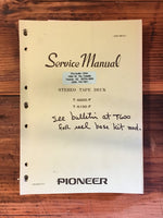 Pioneer T-6100 T-6600 Reel to Reel Service Manual *Original* #2