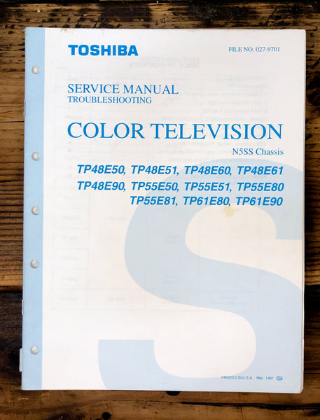 Toshiba TP48E50 TP48 -E51 -E60 -E61 -E90  TV  Service Manual *Original*