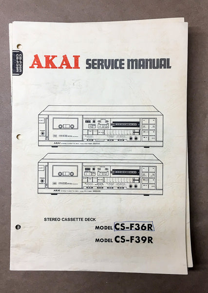 Akai CS-F36R CS-F39R Cassette Service Manual *Original*