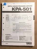 Yamaha KPA-501 Karaoke Amplifier  Service Manual *Original*