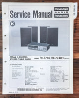 Panasonic RE-7740 RE-7740H Radio  Service Manual *Original*