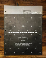 Marantz CAR-372 Car Stereo  Service Manual *Original*