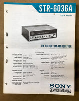 Sony STR-6036A Receiver Service Manual *Original*