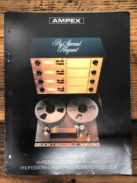 Ampex AG-440C Reel to Reel 3 pg Foldout Dealer Brochure  *Original*