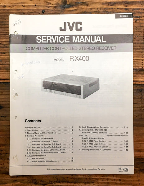 JVC R-X400 RX 400 Receiver  Service Manual *Original*