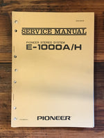 Pioneer E-1000A -1000H Stereo Service Manual *Original*