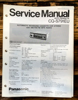 Panasonic CQ-S791EU Car Stereo  Service Manual *Original*